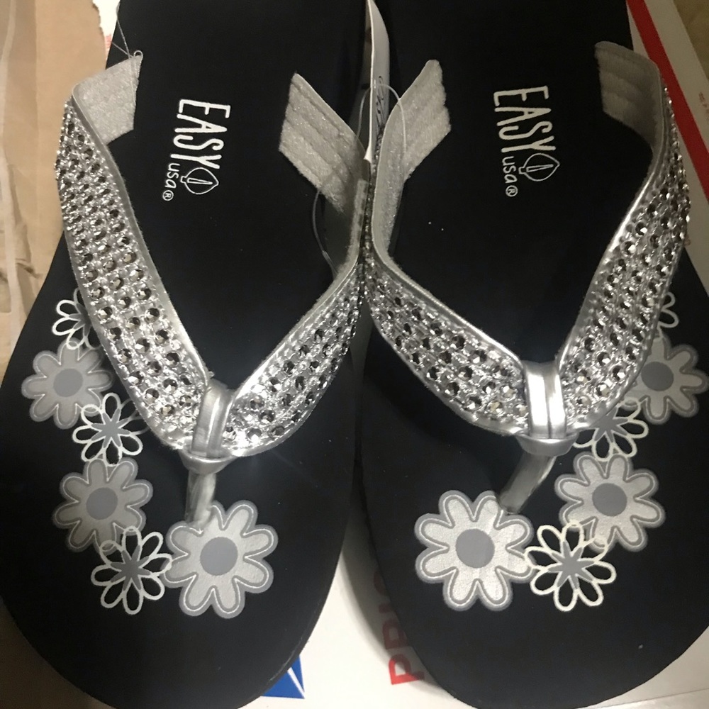 2 for$15 mix/match Flower Print Wedge Rhinestone - Picture 4 of 8